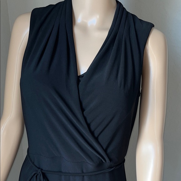 NWT White House Black Market Elegant Black Sleeveless maxi Dress - Picture 3 of 6